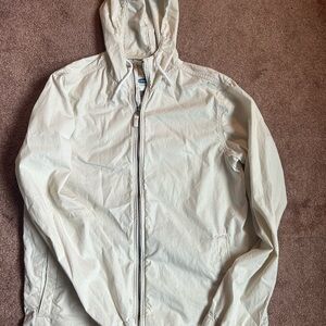 Cream Cotton Hooded Jacket